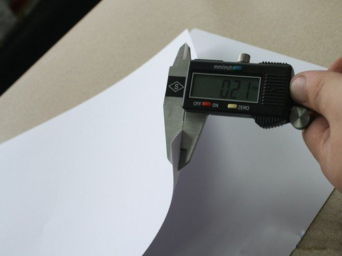 测量纸张厚度